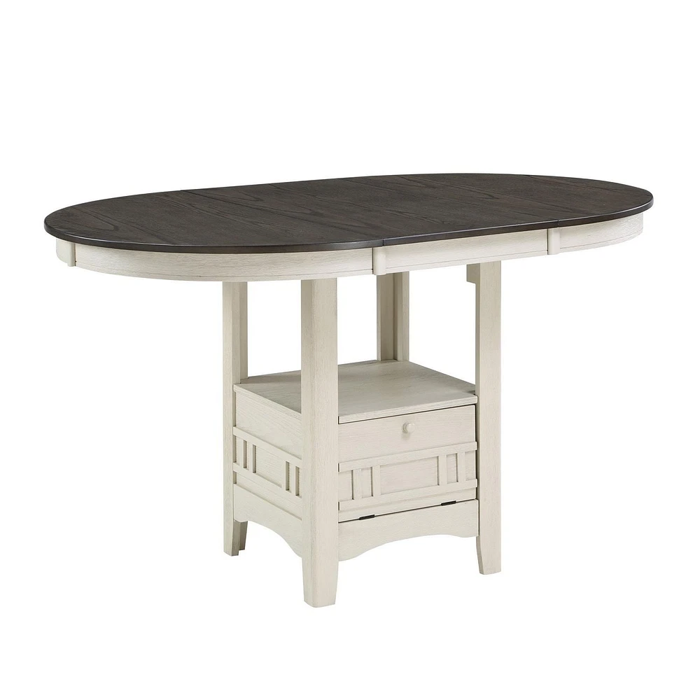 Topline Home Furnishings White Counter Height Table