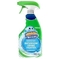 Scrubbing Bubbles Désinfectant Chasseur de saleté de salle de bain, Détruit les germes dans les baignoires, sur les murs de douche et bien plus, parfum Rosée du matin, 946 mL 946 mL, parfum rosée du matin