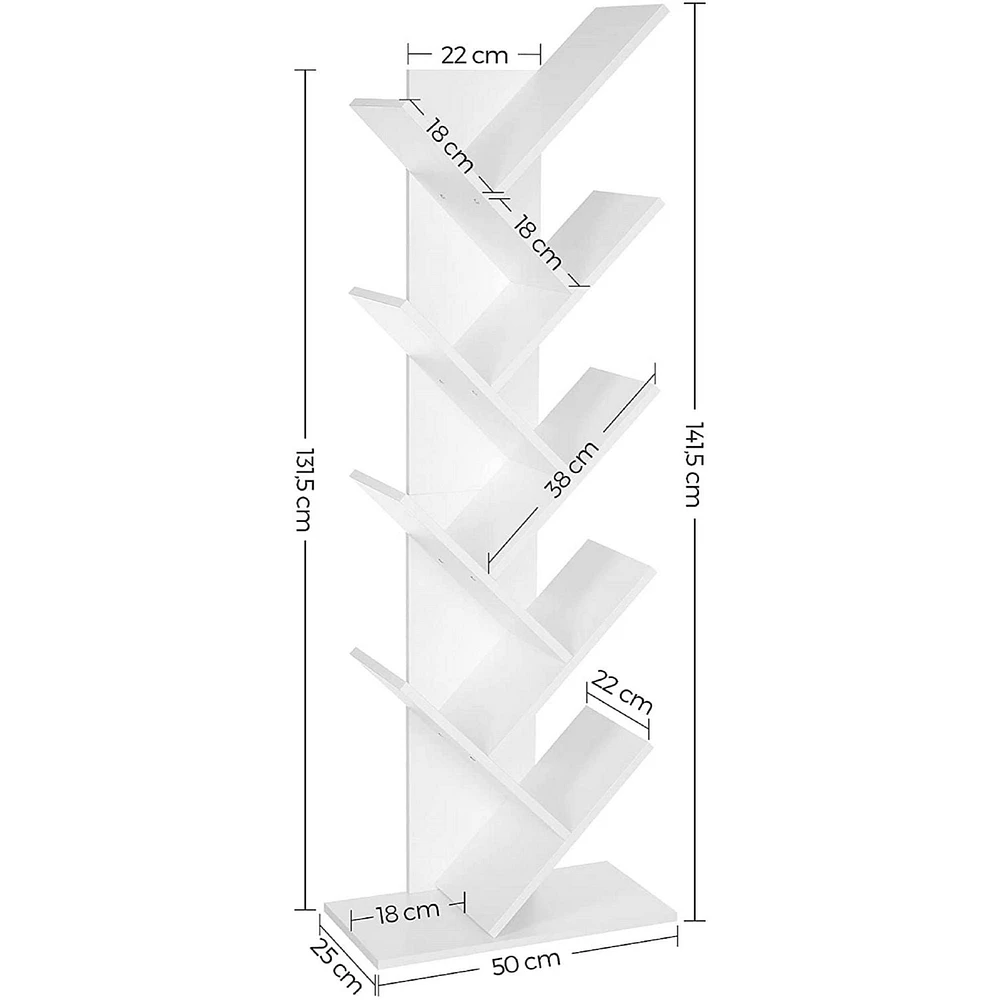 Vasagle 8-Tier Modern Tree Bookshelf