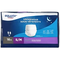 Sous-vêtements pour la nuit Equate, Petit/Moyen