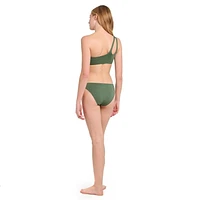 Summer Flirtt Haut de bikini asymétrique asymétrique en lurex piqué pour femme