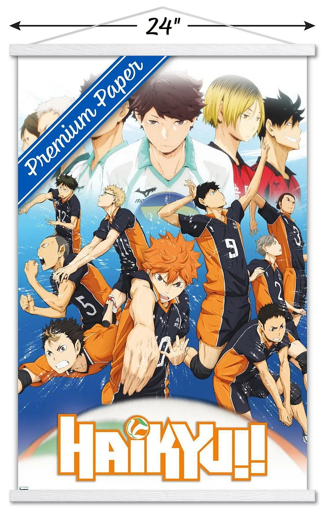 Haikyu!! - Key Art 2 Wall Poster, 22.375" x 34" Framed