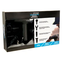 GoZone Massage Gun with Storage Case – Black/Blue, Includes 4 massage heads