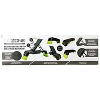 GoZone Multi-Use Adjustable Bench/Step Deck with Resistance Bands– Black/Green