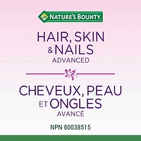 NATURE'S BOUNTY Hair, Skin & Nails Advanced, Maintains Structure Of Hair, Skin & Nails 90.0 count, 90 Tablets