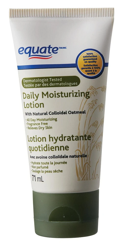 Equate Daily Moisturizing Lotion, 71 mL, Fragrance Free