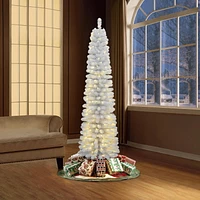 Holiday Time 7FT Pre-lit White Pencil Christmas Tree