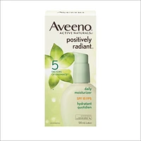Aveeno Positively Radiant Hydratant quotidien FPS 15 + Aveeno Positively Radiant Nettoyant facial 60 secondes pour la douche Bonus Pack
