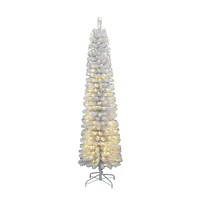 Holiday Time 7FT Pre-lit White Pencil Christmas Tree