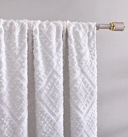 Jacquard Clip Blackout Rod Pocket Single Window Panel