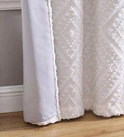 Jacquard Clip Blackout Rod Pocket Single Window Panel
