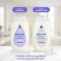 Crème visage et corps Soin peau sensible Johnson's, parfum léger, huile de tournesol, vitamine B5, peau sèche et sensible 400 ml