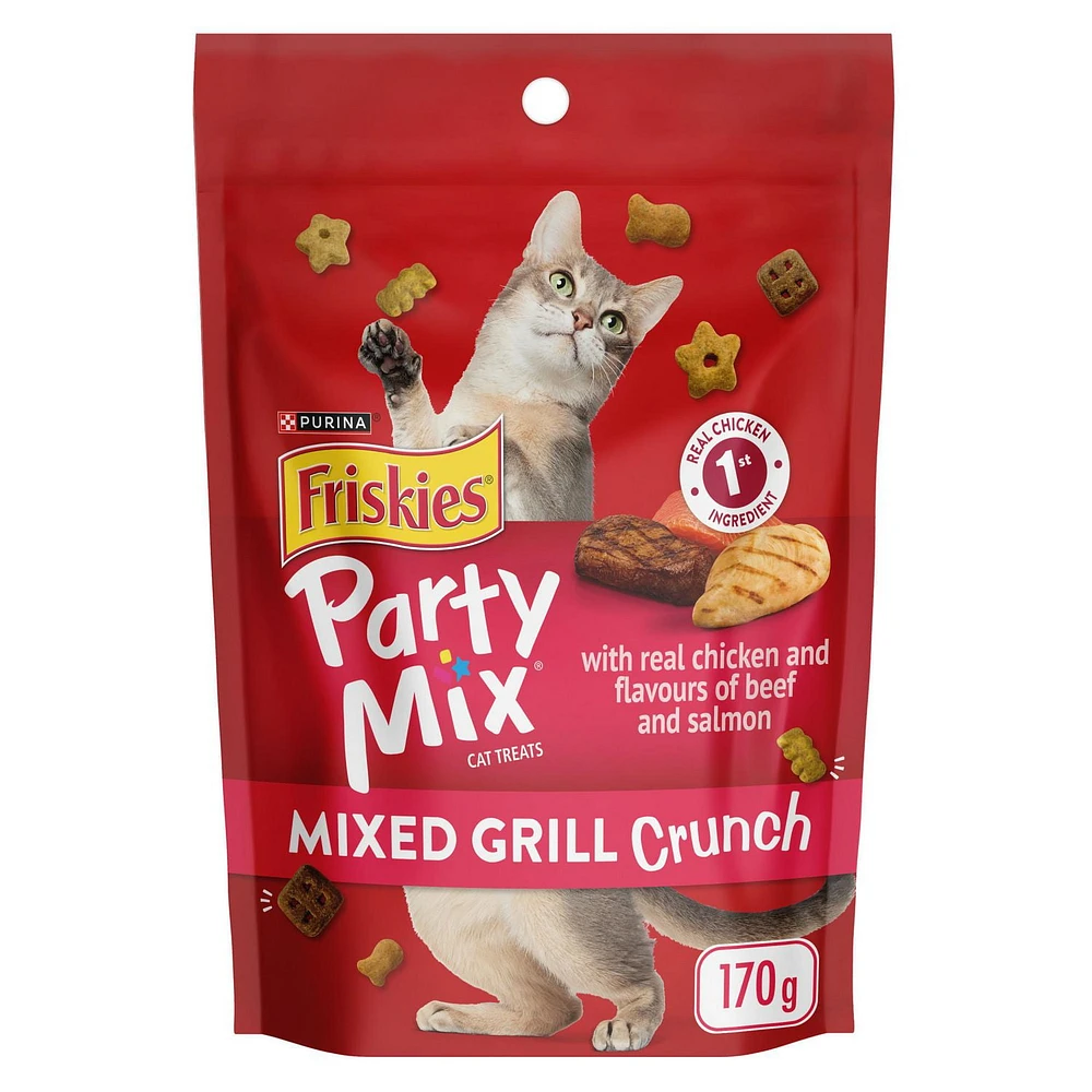 Friskies Party Mix Croquant Grillade Gâteries pour Chats 170g