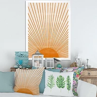 Designart Orange Sun Print III Framed Wall Art