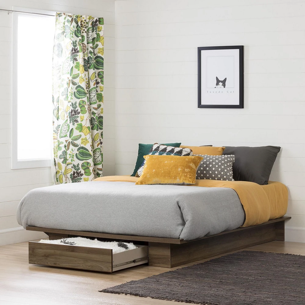 South Shore Holland Collection Full/Queen Platform Bed with Drawer