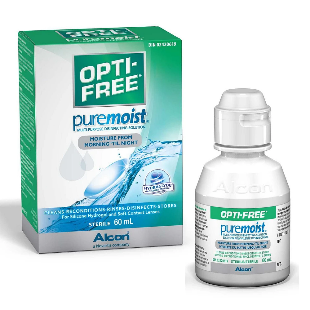 OPTI-FREE® PureMoist with HydraGlyde, Multipurpose Contact Lens Solution