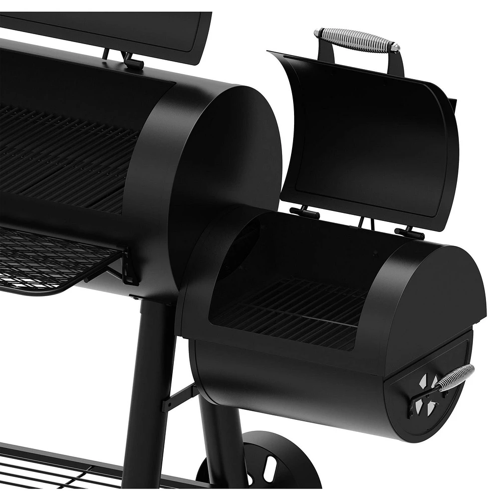 Dyna-Glo DGSS962CBO-D Signature Series Barrel Charcoal Grill & Side Firebox