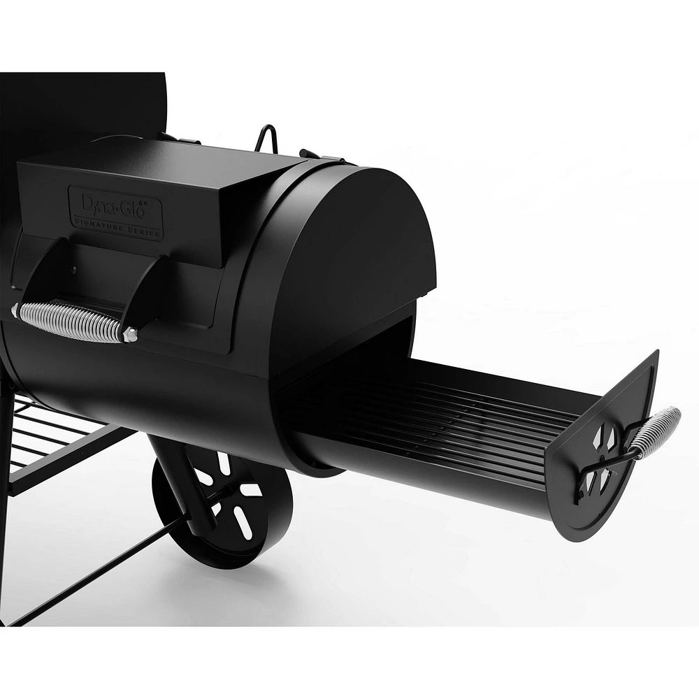 Dyna-Glo DGSS962CBO-D Signature Series Barrel Charcoal Grill & Side Firebox