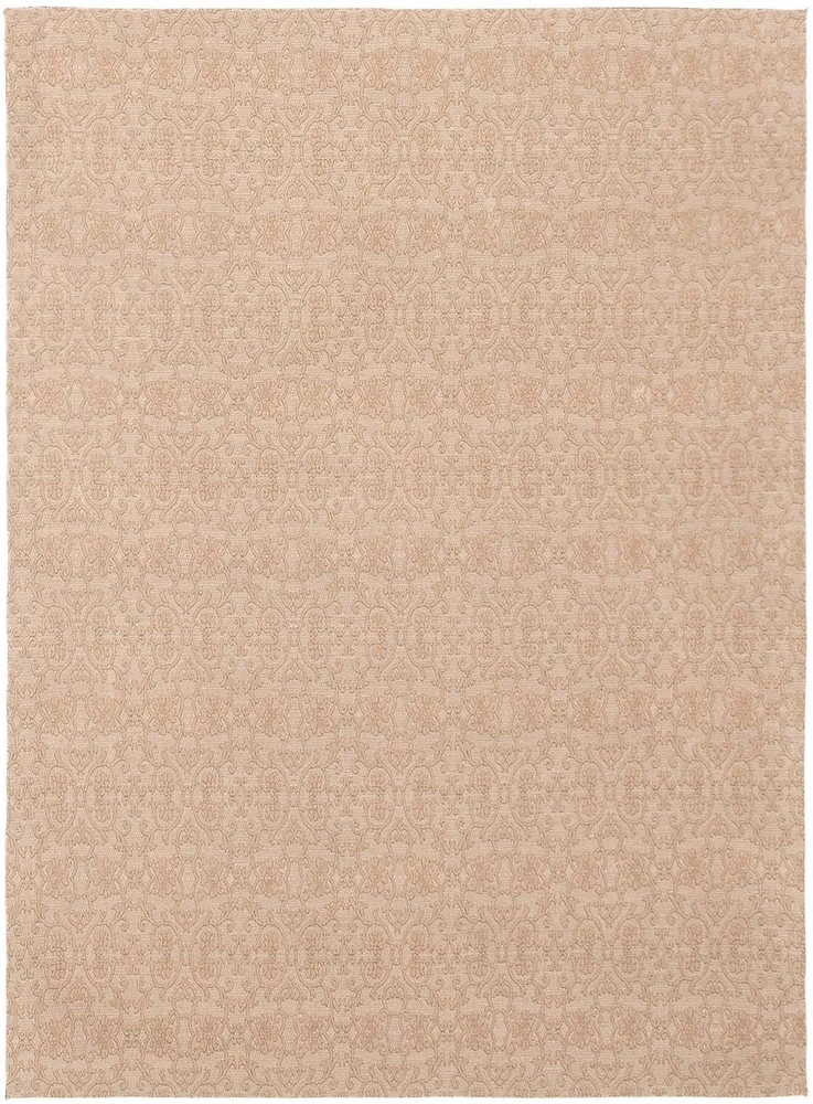 ECARPETGALLERY 4'9" x 6'8" Transitional Collage Handmade Area Rug for Living Room, Dining Room and Bedroom in Brown