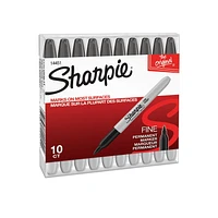 Sharpie Fine Permanent Markers, 10-Pack, Black, Permanent marker