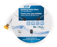 Camco Drinking Water Hose - 1/2 inch Internal diameter - 50 ft. (22750), Drinking Water Safe