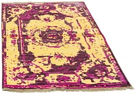 ECARPETGALLERY 4'8" x 6'8" Transitional Jules Oushak Hand-knotted Area Rug for Living Room, Dining Room and Bedroom in Pink