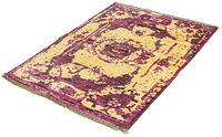 ECARPETGALLERY 4'8" x 6'8" Transitional Jules Oushak Hand-knotted Area Rug for Living Room, Dining Room and Bedroom in Pink