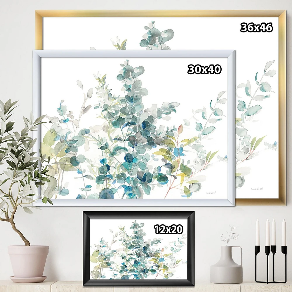 Designart Eucalyptus Natural Element Framed Wall Art