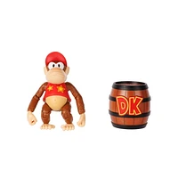 Nintendo 4 Inch Figure - Diddy Kong with DK Barrel