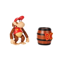 Nintendo 4 Inch Figure - Diddy Kong with DK Barrel