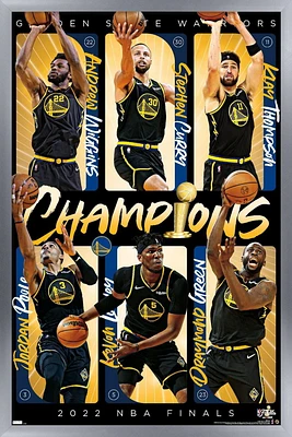 NBA Golden State Warriors - 2022 Finals Champions Wall Poster, 22.375" x 34" Framed