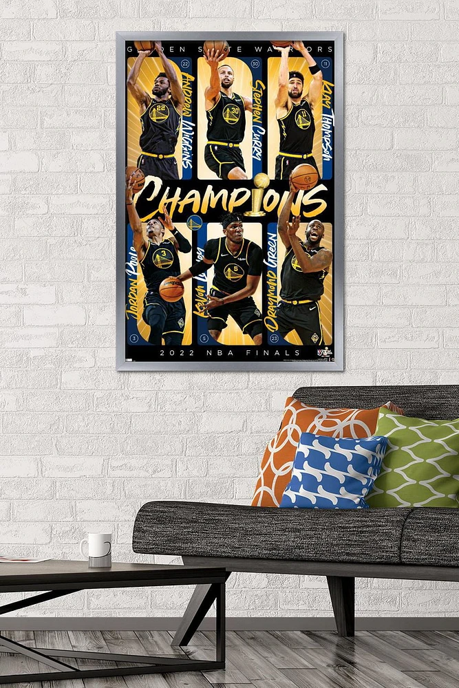 NBA Golden State Warriors - 2022 Finals Champions Wall Poster, 22.375" x 34" Framed