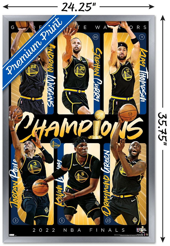 NBA Golden State Warriors - 2022 Finals Champions Wall Poster, 22.375" x 34" Framed