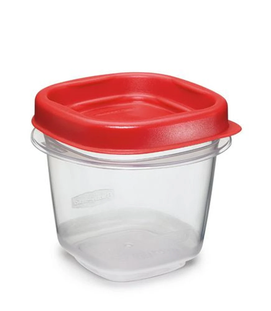 Rubbermaid EasyFindLids Food Storage Containers, 118 mL (0.5 Cup), Ruby Red, 2 Pack