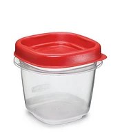 Rubbermaid EasyFindLids Food Storage Containers, 118 mL (0.5 Cup), Ruby Red, 2 Pack