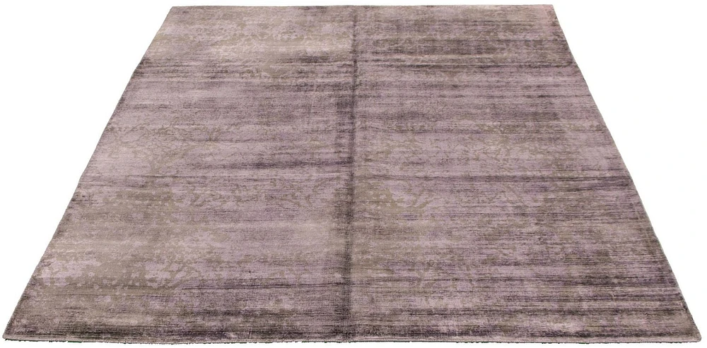 ECARPETGALLERY 8'0" x 9'9"  Transitional Galleria Hand Loomed Area Rug for Living Room, Dining Room and Bedroom in Purple