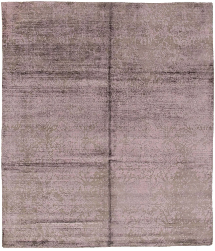 ECARPETGALLERY 8'0" x 9'9"  Transitional Galleria Hand Loomed Area Rug for Living Room, Dining Room and Bedroom in Purple