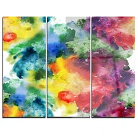 Design Art Abstract Watercolour Texture Multipanel Abstract Metal Artwork