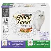 Fancy Feast Petites Poultry Entrées in Gravy Variety Pack, Wet Cat Food 12 x 79.4 g