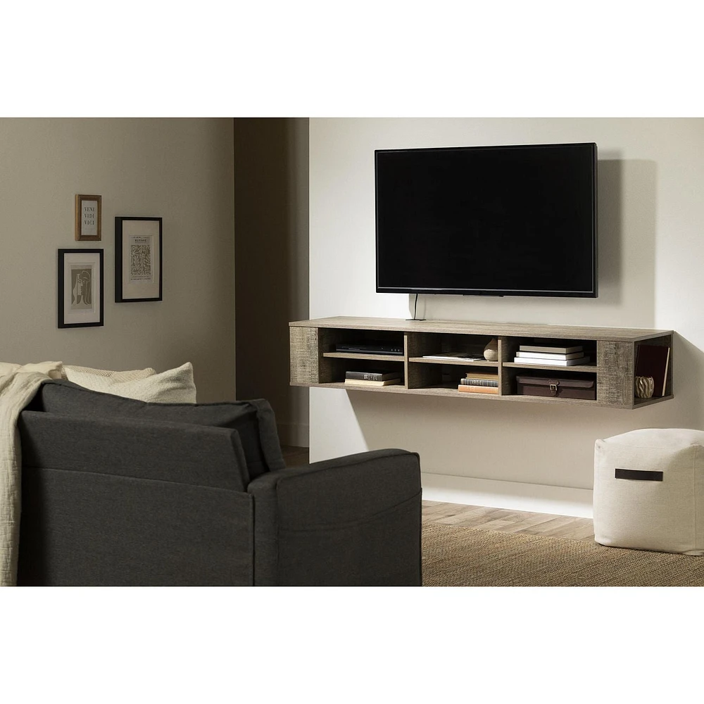 South Shore City Life Wall Mounted Media Console