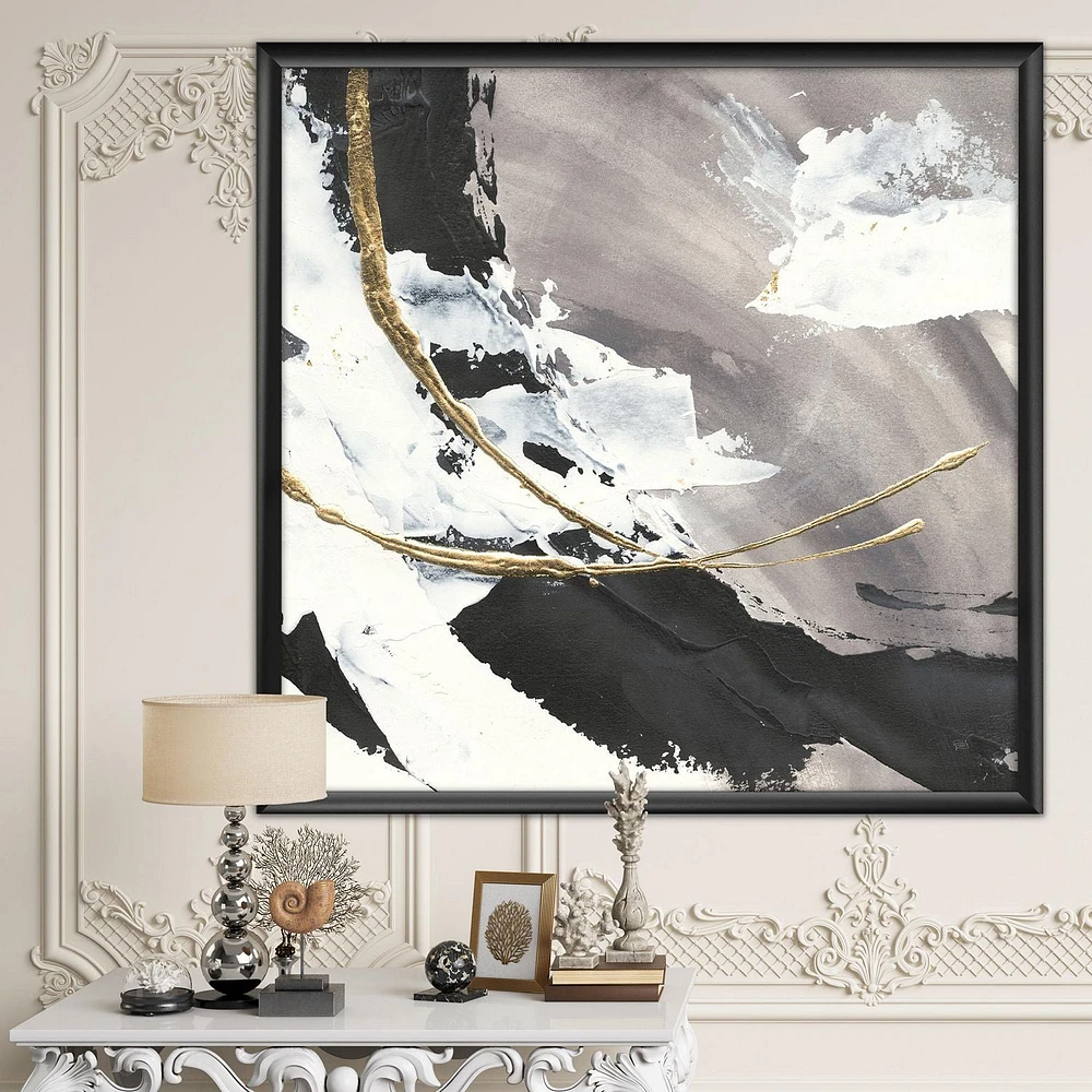 Designart Glam Painted Arcs II Framed Wall Art