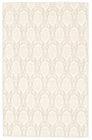 ECARPETGALLERY 3'10" x 6'0" Floral Collage Handmade Area Rug for Living Room, Dining Room and Bedroom in Ivory