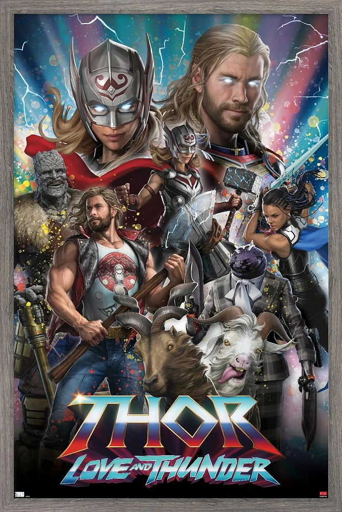 Marvel Thor: Love and Thunder - Amazing Wall Poster, 22.375" x 34" Framed