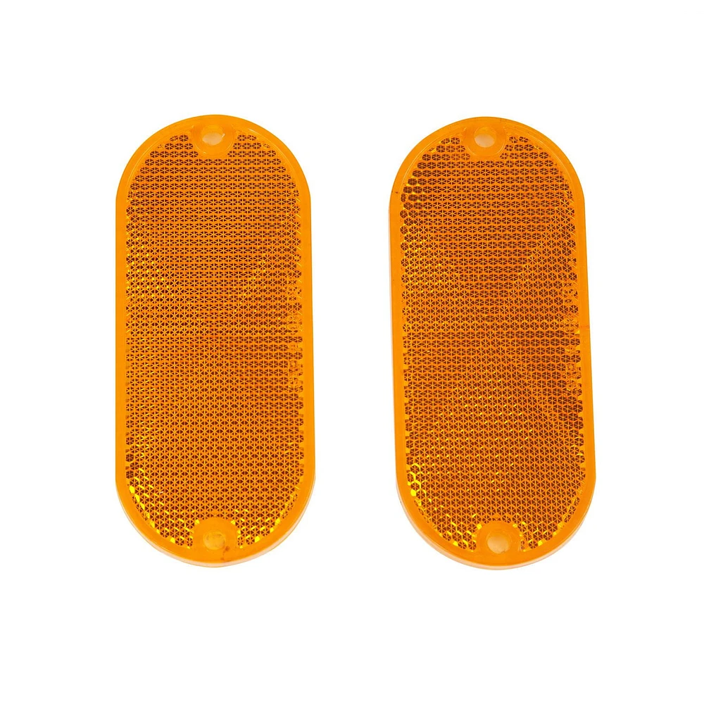 Quick Mount Oblong Reflector 2 Pk Amber