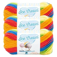 Lion Brand Ice Cream® Yarn #3 Light/DK Yarn 100g/360m 3-Pack