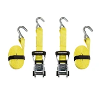 14' 5000 lb RatchetX Ratchet Tie Down 2 Pk Yellow, Pack of 2