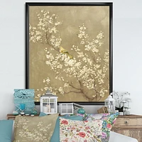 Designart White Cherry Blossom III Framed Wall Art