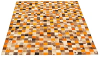 ECARPETGALLERY 5'8" x 7'10" Contemporary Cowhide Patchwork Handmade Area Rug for Living Room, Dining Room and Bedroom in Oran