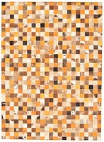 ECARPETGALLERY 5'8" x 7'10" Contemporary Cowhide Patchwork Handmade Area Rug for Living Room, Dining Room and Bedroom in Oran