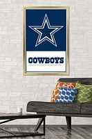 NFL Dallas Cowboys- Logo 21 Wall Poster, 14.725" x 22.375" Framed